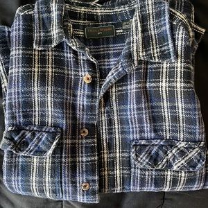 Field & Stream 1871 Vintage Flannel Shirt Blue Plaid